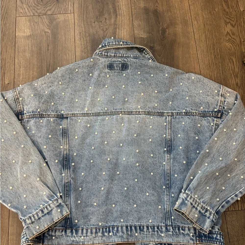 Blank NYC Denim Jacket with Pearls - Picture 2 of 4